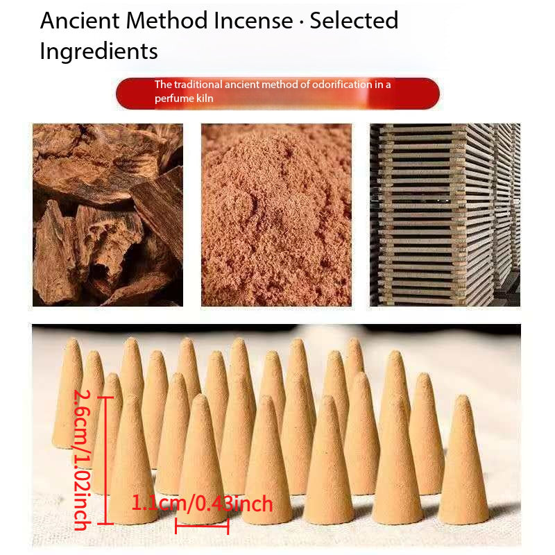 Natural Sandalwood & Lavender Incense Cones – 99 Pack