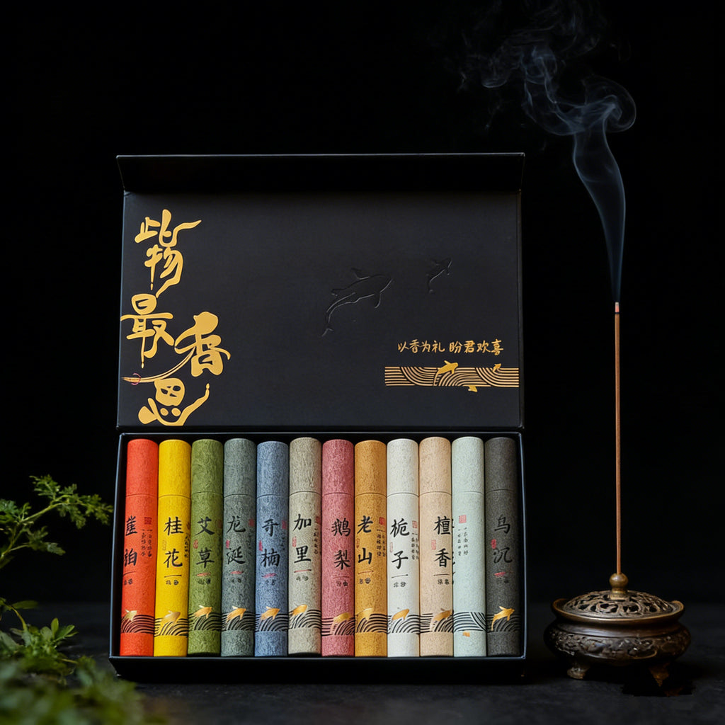 Premium Sandalwood Incense Gift Set – 12 Boxes, 290 Sticks